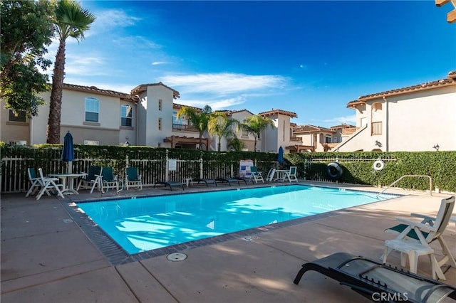 view of pool with a patio area