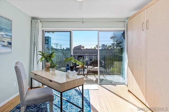 interior space featuring hardwood / wood-style floors