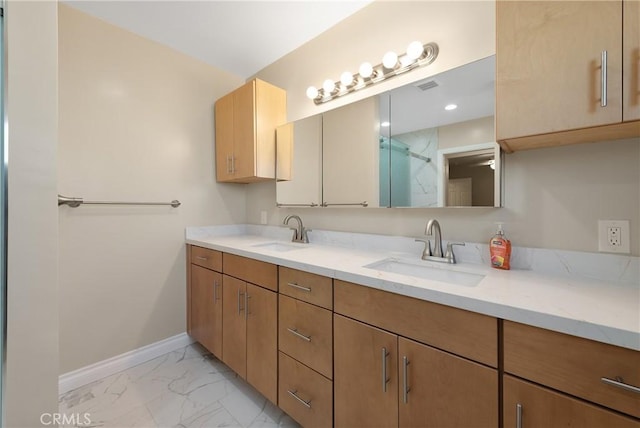 bathroom featuring vanity