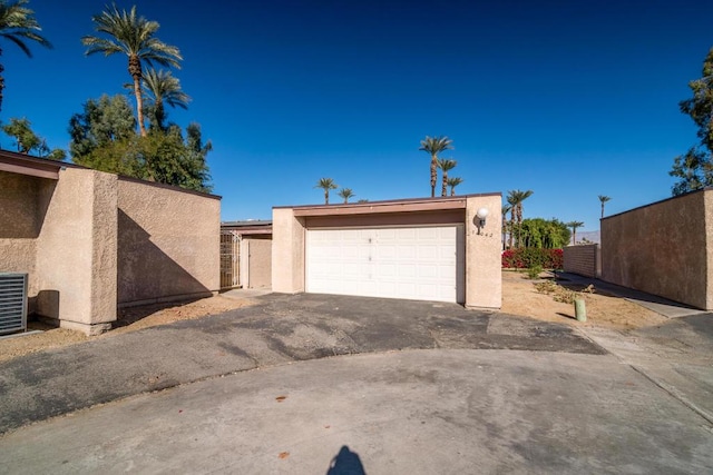 garage with central AC