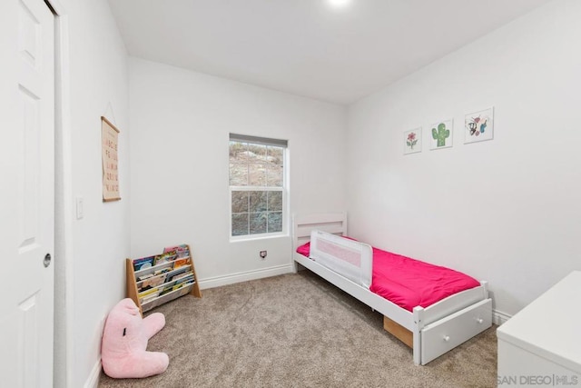 view of carpeted bedroom