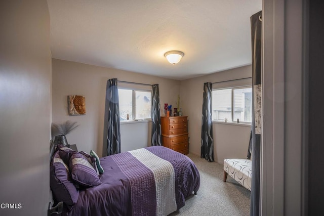 bedroom featuring carpet