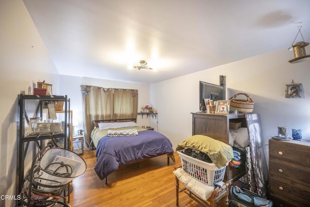 bedroom featuring light wood-type flooring