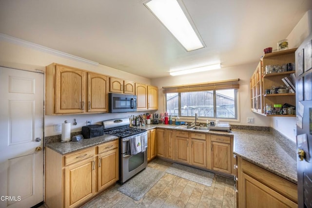 kitchen featuring sink and appliances with stainless steel finishes