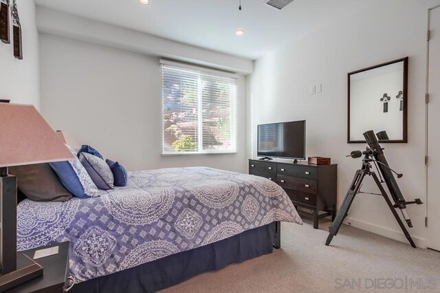 view of carpeted bedroom