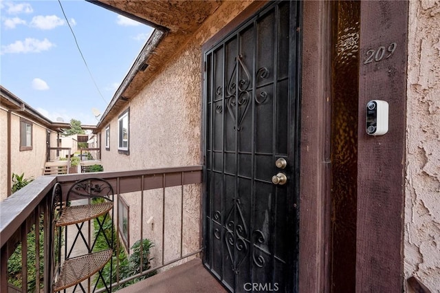 view of doorway to property