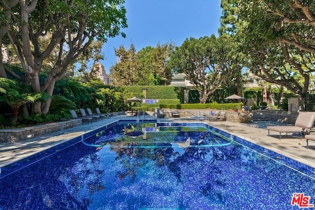 view of pool with a patio area