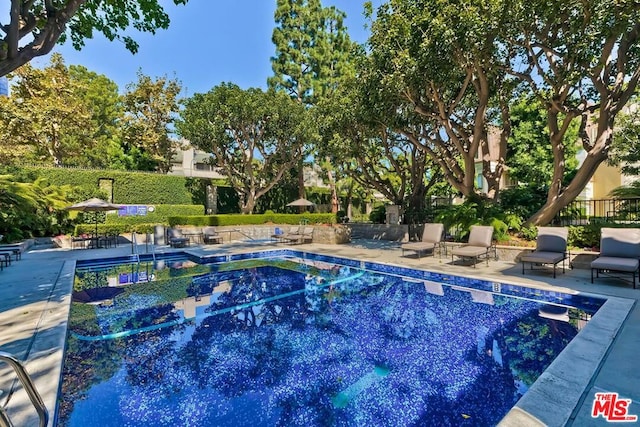 view of pool with a patio area