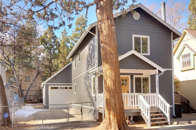 view of front facade with a garage and an outdoor structure