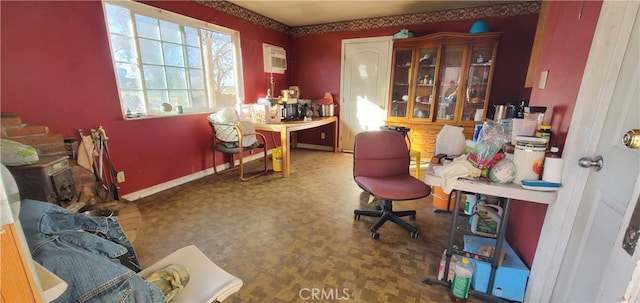 office featuring baseboards