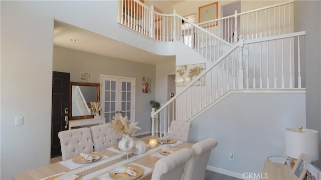 dining room with french doors