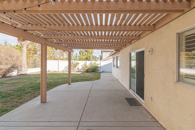 view of patio / terrace with a pergola