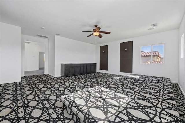 unfurnished bedroom with ceiling fan