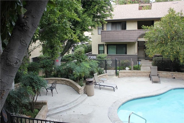 view of pool with a patio