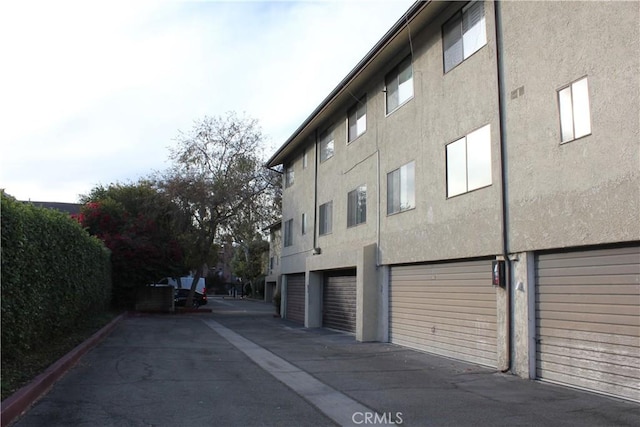 view of property featuring a garage