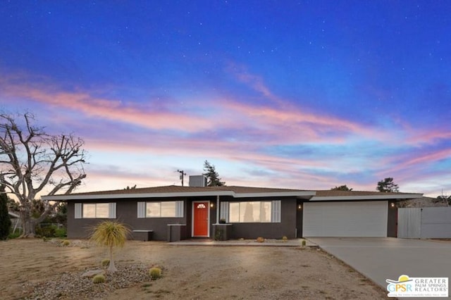 ranch-style house with a garage