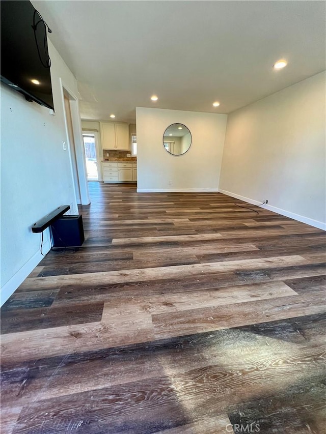 interior space featuring dark wood-type flooring