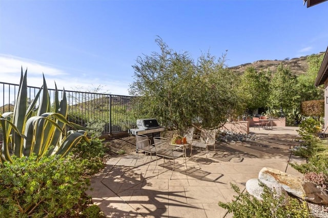 view of patio with grilling area