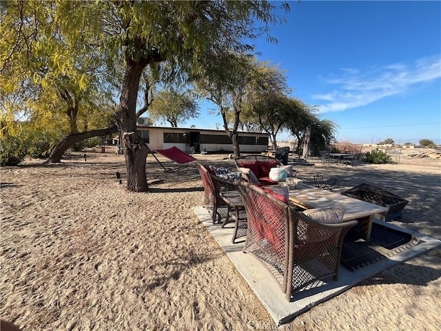 view of yard with a patio area