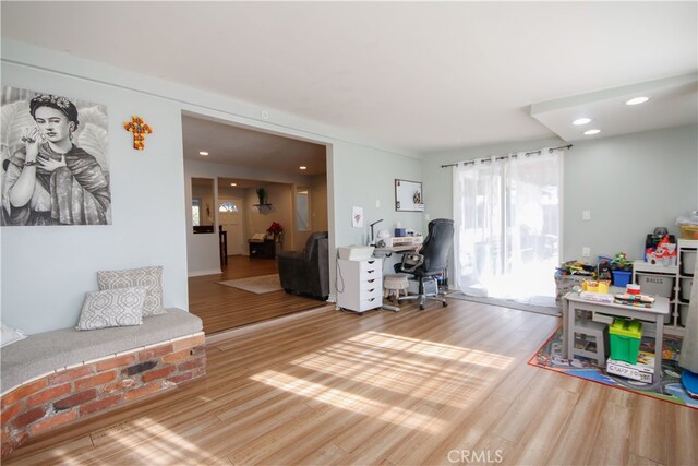 interior space featuring wood-type flooring