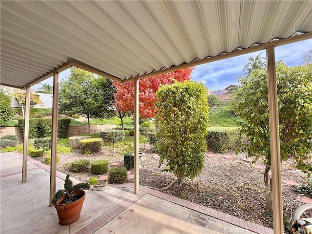 view of patio with fence