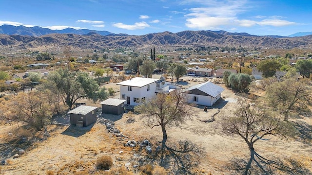 drone / aerial view with a mountain view