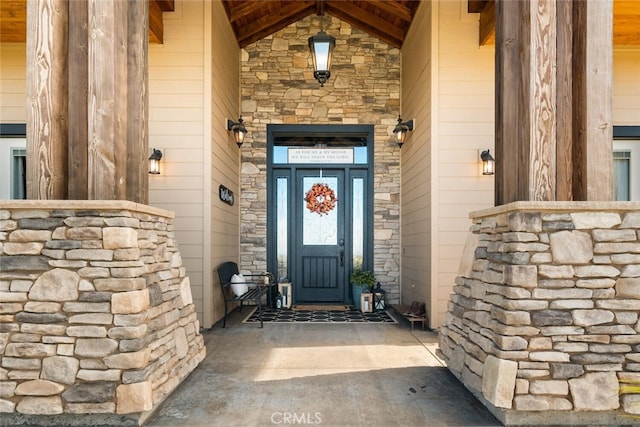 view of doorway to property