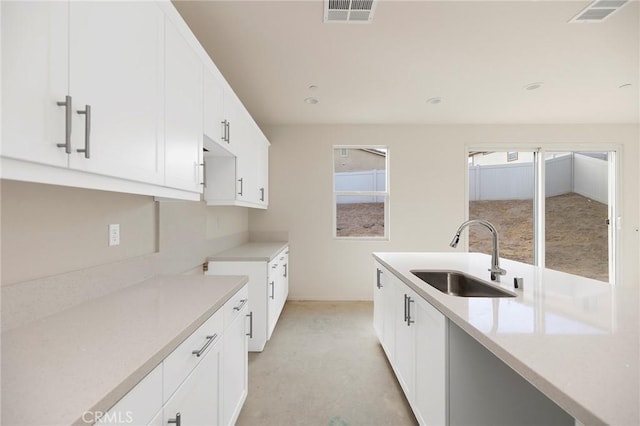 kitchen featuring white cabinets and sink