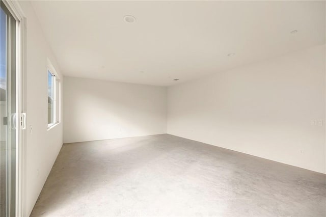 empty room with concrete floors