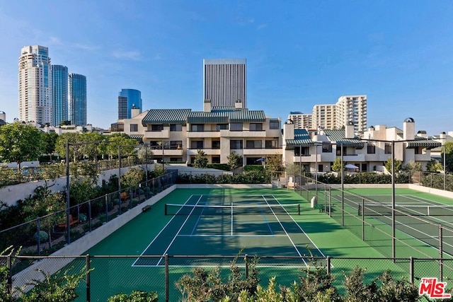 view of tennis court