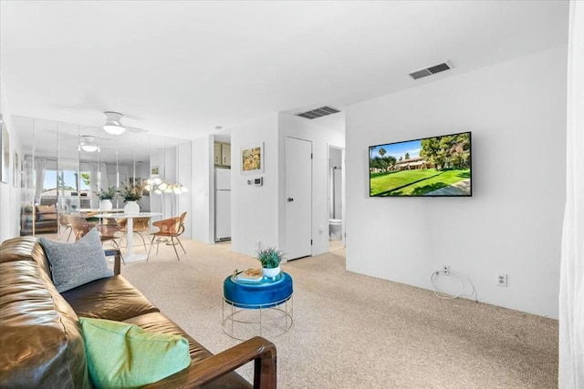 view of carpeted living room