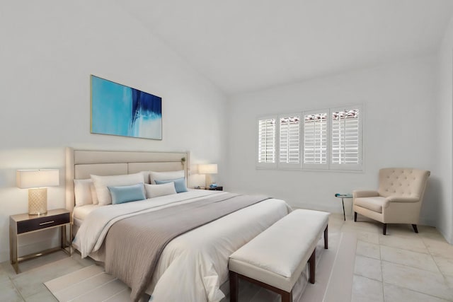 view of tiled bedroom