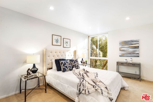 view of carpeted bedroom