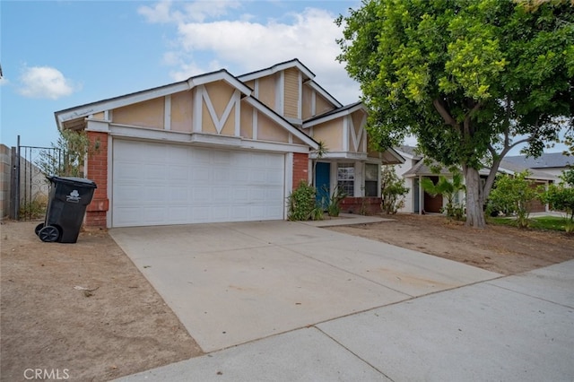 view of front facade featuring a garage