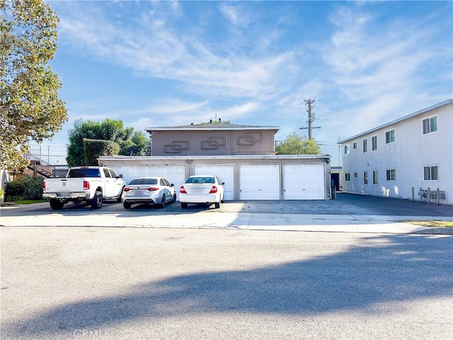 exterior space featuring a garage