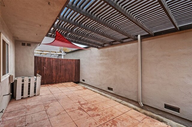 view of patio / terrace featuring a pergola