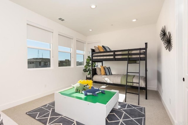 bedroom with carpet floors