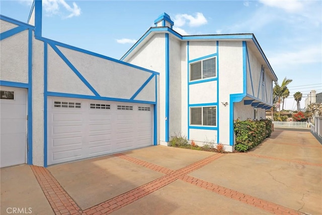 view of home's exterior featuring a garage