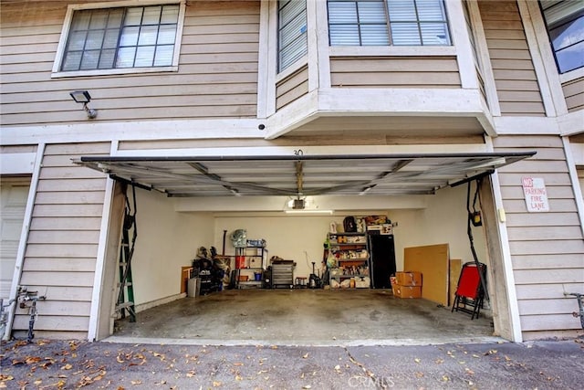 garage featuring a garage door opener