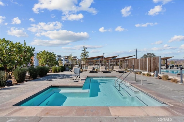 view of pool with a patio area