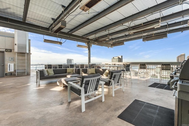 view of patio with an outdoor living space