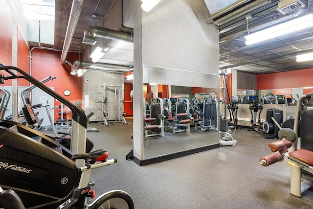 view of exercise room