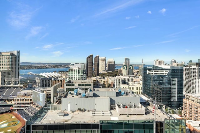 view of city featuring a water view