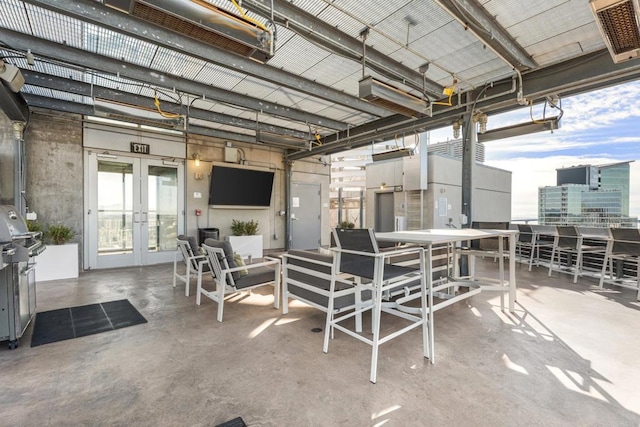 view of patio with french doors