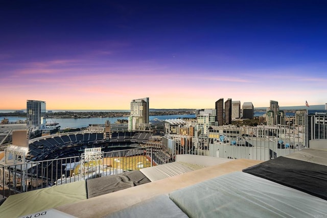 view of city with a water view