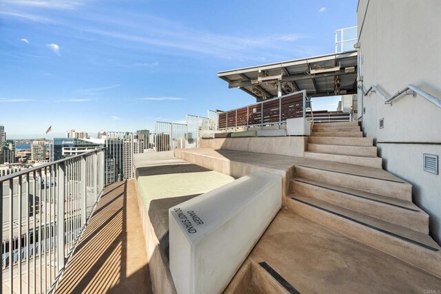 view of patio / terrace featuring a balcony