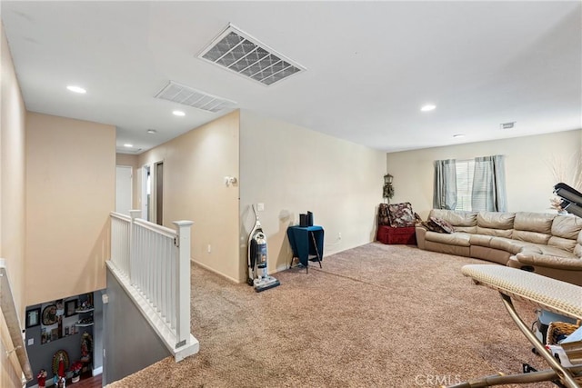 view of carpeted living room