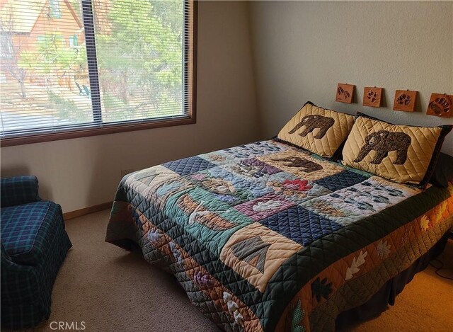 view of carpeted bedroom