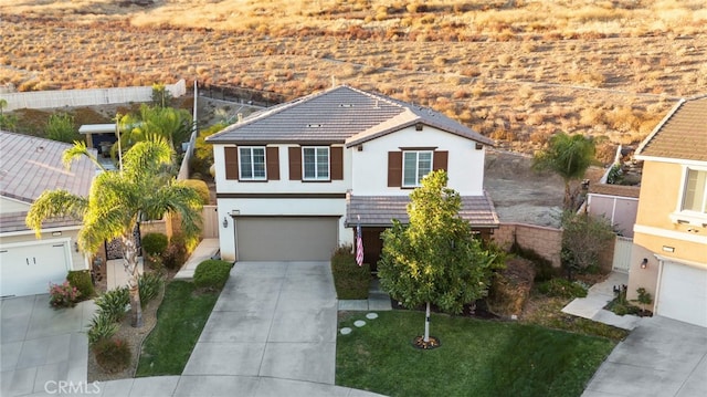 view of front of house featuring a garage