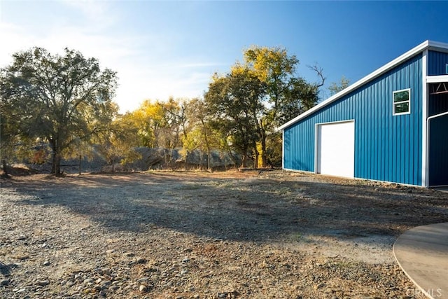 view of outdoor structure featuring a garage